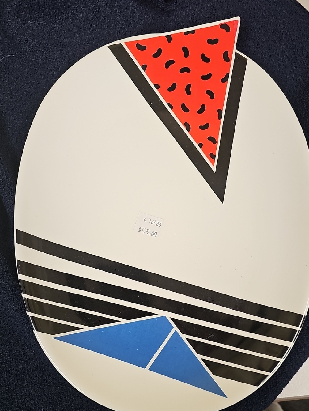 Post Modern Memphis Style Oval Platters By Kaneaki Fujimori In Alpha 3 Pattern